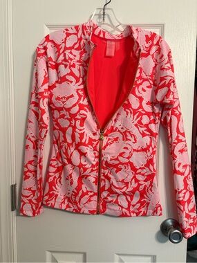 Lilly Pulitzer Women’s Coral & Pink Floral Zip Jacket